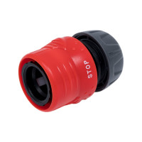 Соединитель пластмассовый c автостопом и запирающим механизмом 1/2" Grinda 8-426331