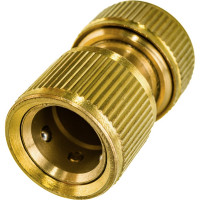 Соединитель латунный быстросъемный для шланга с автостопом 1/2" PALISAD 66240