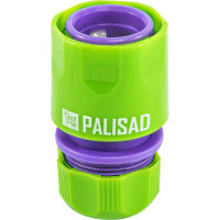 Соединитель пластмассовый быстросъемный с автостопом для шланга 1/2" PALISAD 66140