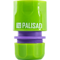 Соединитель пластмассовый быстросъемный с автостопом для шланга 1/2" PALISAD 66140