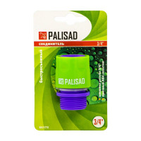Соединитель пластмассовый быстросъемный с внешней резьбой 3/4" PALISAD 66175