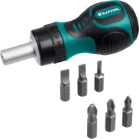 Реверсивная отвертка KRAFTOOL Kompakt-6 с битами, 6 предм. 26190-H7