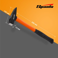 Слесарный молоток SPARTA 300 г, фибергласовая обрезиненная рукоятка 10373