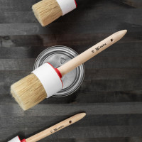 Круглая кисть MTX №18, натуральная щетина, деревянная ручка// 82088