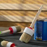 Круглая кисть MTX №18, натуральная щетина, деревянная ручка// 82088