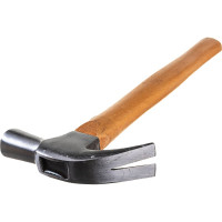 Молоток-гвоздодер SPARTA 450 г, боек 27 мм, деревянная ручка// 104205