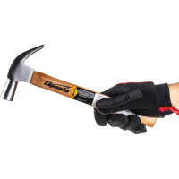 Молоток-гвоздодер SPARTA 450 г, боек 27 мм, деревянная ручка// 104205