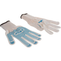 Хлопчатобумажные перчатки ЗУБР Эксперт 12 класс защиты от скольжения, размер L-XL 11451-XL