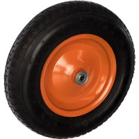Колесо пневматическое для тачек 4.80/4.00-8 D380 мм, подшипник 12 мм, длина оси 80 мм PALISAD 68946