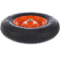 Колесо пневматическое для тачек 4.80/4.00-8 D380 мм, подшипник 12 мм, длина оси 80 мм PALISAD 68946