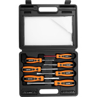 Набор отверток, CrV, SPARTA биты, двухкомпонентные рукоятки,21 предмет// 13309