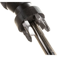 Отвертка с черной усиленной ручкой и 5 насадками CrV FIT 56245