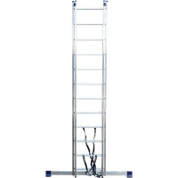Лестница алюминиевая Алюмет 2х12 ступеней двухсекционная универсальная H2 5212
