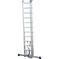 Лестница алюминиевая Алюмет 2х12 ступеней двухсекционная универсальная H2 5212