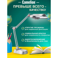 Лампа настольная Camelion KD-017A 3278 серебро