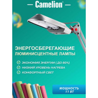 Лампа настольная Camelion KD-017A 3278 серебро