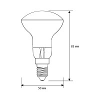 Зеркальная электрическая лампа накаливания MIC Camelion 40/R50/E14, 8977
