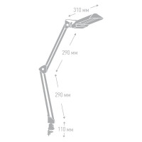 Настольный светильник, черный Camelion, KD-017C, 3281