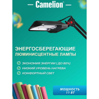Настольный светильник, черный Camelion, KD-017C, 3281