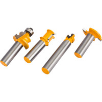 Набор фрез по дереву (4 шт; хвостовик 12 мм) для изготовления шарнирного соединения Энкор 10595