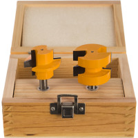 Набор фрез по дереву (2 шт; 38.1х28.6 мм; хвостовик 8 мм) для пазо-шипового соединения Энкор 10600