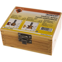 Набор фрез по дереву (2 шт; 38.1х28.6 мм; хвостовик 8 мм) для пазо-шипового соединения Энкор 10600