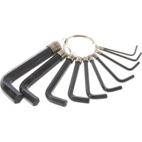 Набор имбусовых ключей SPARTA HEX,1,5–10 мм, CrV,10шт.,оксидированные, на кольце// 112665