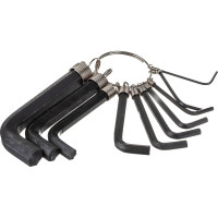 Набор имбусовых ключей SPARTA HEX,1,5–10 мм, CrV,10шт.,оксидированные, на кольце// 112665