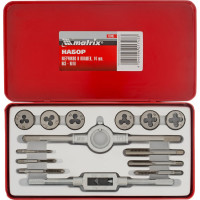 Набор метчиков и плашек М3 - М10, 14 шт. MATRIX MASTER 77345