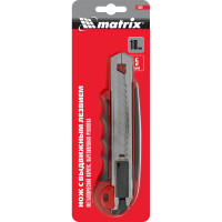 Нож с выдвижным лезвием 18 мм с 5 лезвиями MATRIX MASTER 78921