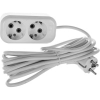 Двухместный сетевой удлинитель LUX У2-Е, 5м, 4606400414551