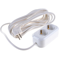 Двухместный сетевой удлинитель LUX У2-Е, 5м, 4606400414551