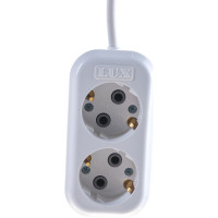 Двухместный сетевой удлинитель LUX У2-Е, 5м, 4606400414551