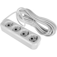 Четырехместный сетевой удлинитель с заземлением LUX У4-Е, 7м, 4606400414766
