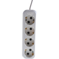 Четырехместный сетевой удлинитель с заземлением LUX У4-Е, 7м, 4606400414766