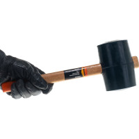 Резиновая киянка, 1130 г, деревянная рукоятка черная резина, SPARTA 11161