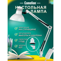 Настольный светильник Camelion KD-312 белый 230V 40W 5764