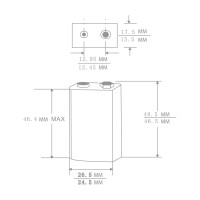 Батарейка Крона Plus Alkaline 9В, 6LF22, 6LR61 Camelion 1655