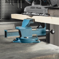 Слесарные тиски Без бренда 100 мм, поворотные 18663