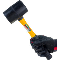 Резиновая киянка FIT IT фиброгласовая ручка , 65 мм, 680г 45494