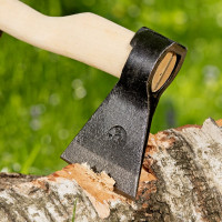 Кованый топор Без бренда в сборе, деревянное топорище, 1340/1700 г, 500 мм, А2 (Ижевск) 21674