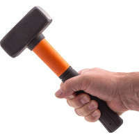 Кувалда SPARTA 1000 г, фибергласовая обрезиненная рукоятка 10913