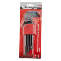 Набор имбусовых удлиненных ключей 1,5-10 мм 9 шт MATRIX 11231