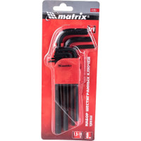 Набор имбусовых удлиненных ключей 1,5-10 мм 9 шт MATRIX 11231