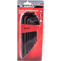 Набор шестигранных удлиненных ключей 2.0-12 мм 9 шт MATRIX 11227