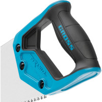 Ножовка по дереву GROSS PIRANHA 400 мм, 7-8 TPI, зуб - 3D, каленый зуб, 2-х комп. рук-ка 24109