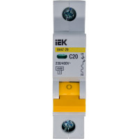 Автоматический выключатель IEK ВА47-29 1п, 20А, "С", 4.5кА MVA20-1-020-C