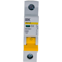 Автоматический 1-полюсный выключатель, 4А, С ВА47-29 4.5кА IEK MVA20-1-004-C