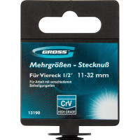 Головка торцевая многоразмерная (1/2"; 11-32 мм) GROSS 13190