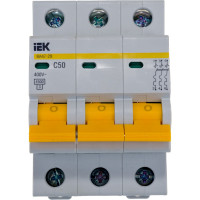 Автоматический 3-полюсный выключатель, 50А, С ВА47-29 4.5кА IEK MVA20-3-050-C
